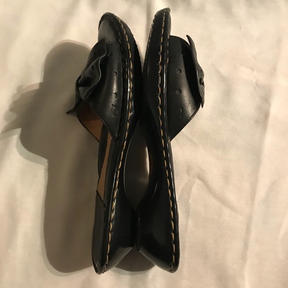 Size 9/40 1/2 Women’s Born Black Bow Sandals - Picture 7 of 8